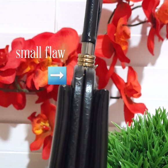 Vintage Garay CONVERTIBLE Clutch Tote Bag Black SMALL FLAW Minimalist - Picture 5 of 8